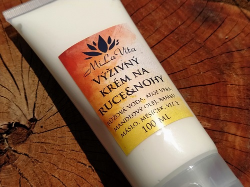 Výživný přírodní krém na ruce a nohy s měsíčkem